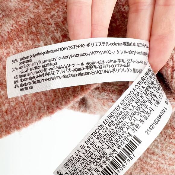 NEW ZARA Wool Blend Spacedye Turtleneck Sweater M/L - Picture 6 of 6